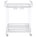 Jefferson - 2-Tier Glass Shelf Acrylic Bar Cart - Chrome - Premium Bar Carts from CoasterEssence - Just $329! Shop now at Furniture Wholesale Plus  We are the best furniture store in Nashville, Hendersonville, Goodlettsville, Madison, Antioch, Mount Juliet, Lebanon, Gallatin, Springfield, Murfreesboro, Franklin, Brentwood