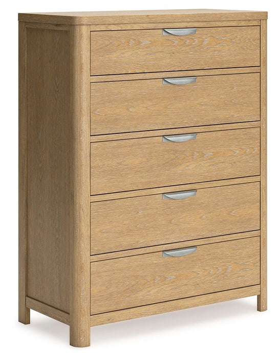 Rencott - Five Drawer Chest - Light Brown – Accent Chests by Ashley® at Furniture Wholesale Plus , Nashville furniture store