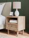 Cielden - One Drawer Night Stand - Two-Tone – Nightstands w/ Charging Stations by Signature Design by Ashley® at Furniture Wholesale Plus , Nashville furniture store