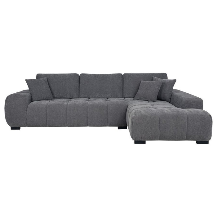 Octavia - Upholstered Sectional Chaise Sofa – Stationary Sectionals by Coaster Fine Furniture at Furniture Wholesale Plus , Nashville furniture store
