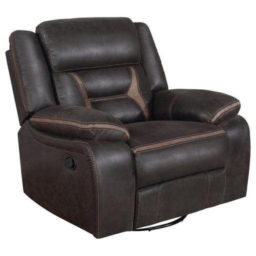 Greer - Upholstered Swivel Glider Recliner Chair - Premium Swivel Glider Chairs from CoasterEveryday - Just $549! Shop now at Furniture Wholesale Plus  We are the best furniture store in Nashville, Hendersonville, Goodlettsville, Madison, Antioch, Mount Juliet, Lebanon, Gallatin, Springfield, Murfreesboro, Franklin, Brentwood