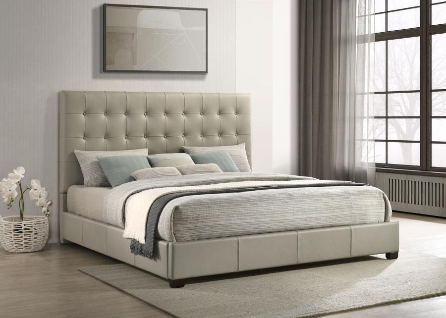 Medley - Genuine Leather Platform Bed – Upholstered Beds by Coaster Fine Furniture at Furniture Wholesale Plus , Nashville furniture store