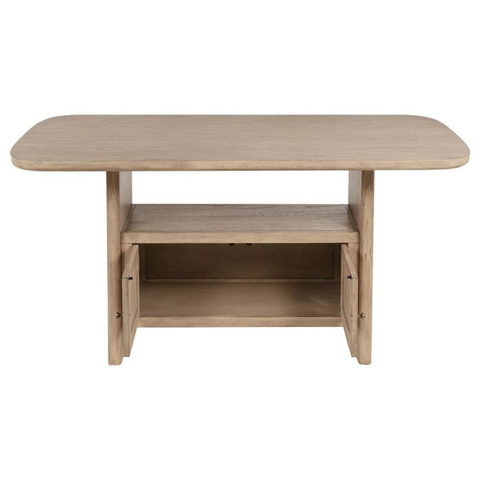 Kailani - Cane Counter Height Storage Dining Table - Beige Oak – Counter Tables by Coaster Fine Furniture at Furniture Wholesale Plus , Nashville furniture store
