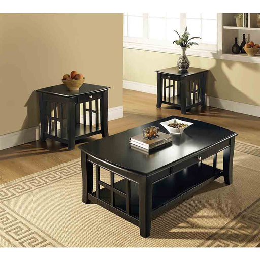 Cassidy - 3 Piece Table Set - Black – Table Sets by Steve Silver Furniture at Furniture Wholesale Plus , Nashville furniture store