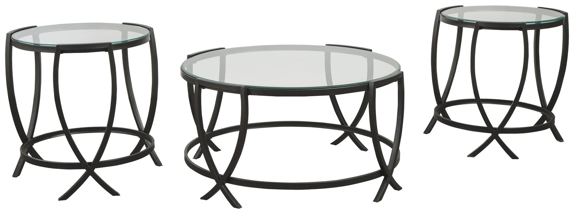 Tarrin - Occasional Table Set (Set of 3) - Black – Table Sets by Signature Design by Ashley® at Furniture Wholesale Plus , Nashville furniture store