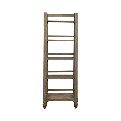 Americana Farmhouse - Wood Leaning Pier Bookcase - Dusty Taupe – Piers by Liberty Furniture at Furniture Wholesale Plus , Nashville furniture store