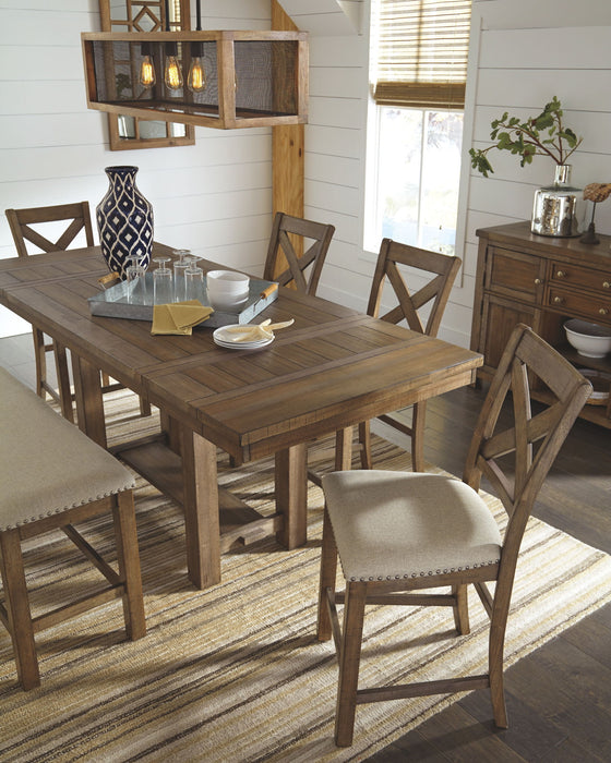 Moriville - Rectangular Dining Table Set - Counter Height – 6 Piece Dining Room Sets by Signature Design by Ashley® at Furniture Wholesale Plus , Nashville furniture store