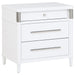 Gracemont - 3-Drawer Bedroom Nightstand Bedside Table - White – Accent Nightstands by Coaster Fine Furniture at Furniture Wholesale Plus , Nashville furniture store