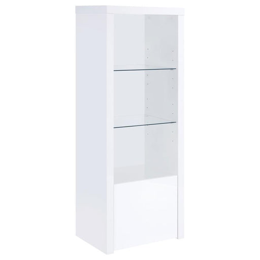 Jude - 3-Shelf Engineered Wood Media Tower - High Gloss White - Premium Piers from Coaster Fine Furniture - Just $339! Shop now at Furniture Wholesale Plus  We are the best furniture store in Nashville, Hendersonville, Goodlettsville, Madison, Antioch, Mount Juliet, Lebanon, Gallatin, Springfield, Murfreesboro, Franklin, Brentwood