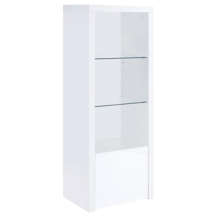 Jude - 3-Shelf Engineered Wood Media Tower - High Gloss White – Piers by Coaster Fine Furniture at Furniture Wholesale Plus , Nashville furniture store
