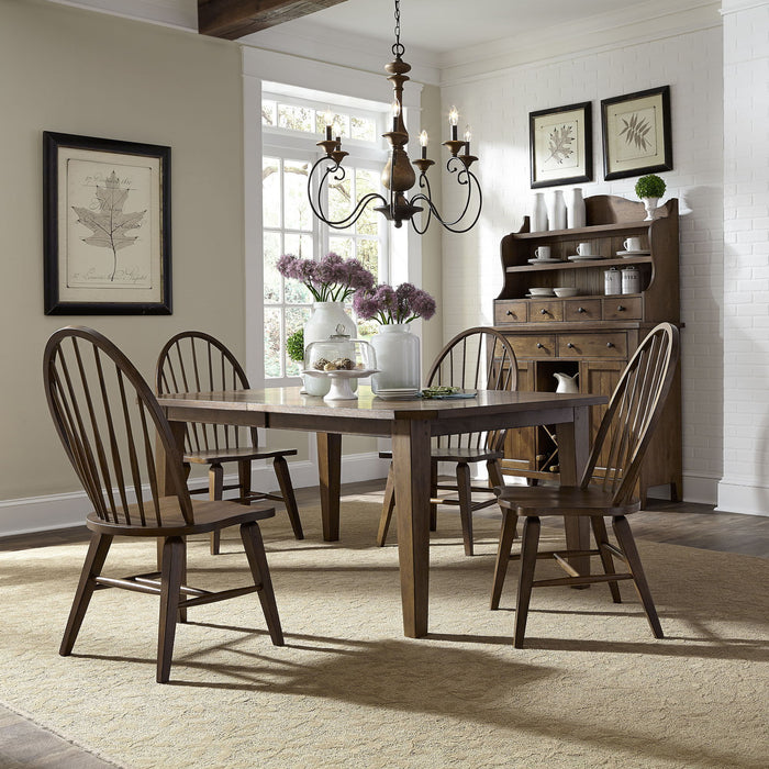 Hearthstone Ridge - Rectangular Table Set – 5 Piece Dining Room Sets by Liberty Furniture at Furniture Wholesale Plus , Nashville furniture store