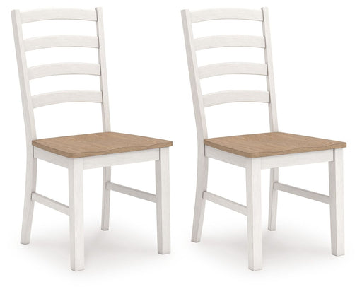 Purlaney - Dining Room Side Chair (Set of 2) - Antique White / Natural – Chair Sets by Signature Design by Ashley® at Furniture Wholesale Plus , Nashville furniture store