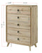 Dawson - Chest - Light Brown – Accent Chests by Crown Mark at Furniture Wholesale Plus , Nashville furniture store