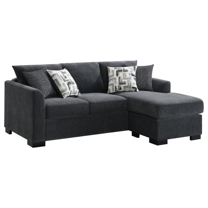 Storey - Upholstered Sleeper Sectional Chaise Sofa – Sleeper Sectionals by CoasterEveryday at Furniture Wholesale Plus , Nashville furniture store