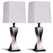 Keene - Tapered Shade Table Lamp Silver (Set of 2) - Distressed Silver – Lamp Sets by CoasterEveryday at Furniture Wholesale Plus , Nashville furniture store