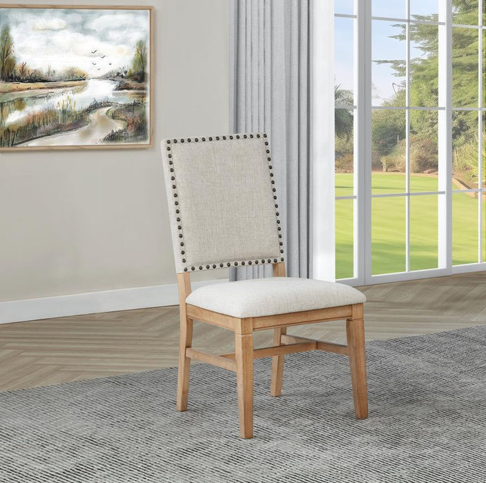 Middleton - Upholstered Dining Side Chair Beige (Set of 2) - Natural – Chair Sets by Coaster Fine Furniture at Furniture Wholesale Plus , Nashville furniture store