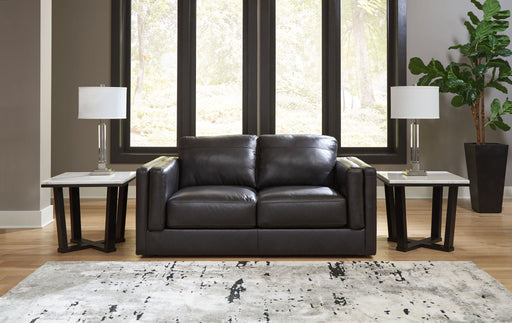 Amiata - Loveseat - Onyx – Stationary Loveseats by Signature Design by Ashley® at Furniture Wholesale Plus , Nashville furniture store