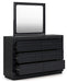 Londer - Dresser And Mirror - Black – Dresser & Mirror by Millennium® by Ashley at Furniture Wholesale Plus , Nashville furniture store