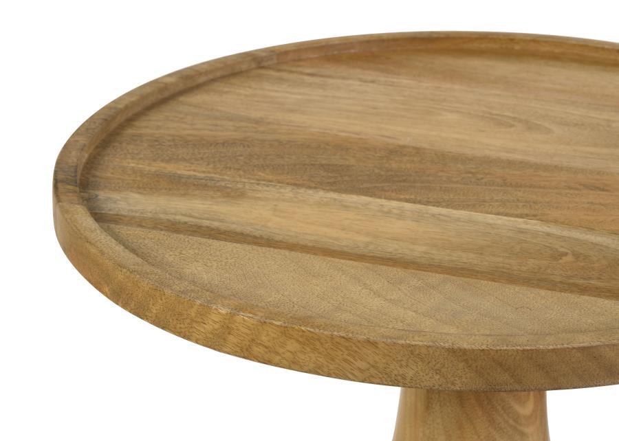Ixia - Round Solid Mango Wood Accent Side Table – Side Tables by CoasterEssence at Furniture Wholesale Plus , Nashville furniture store