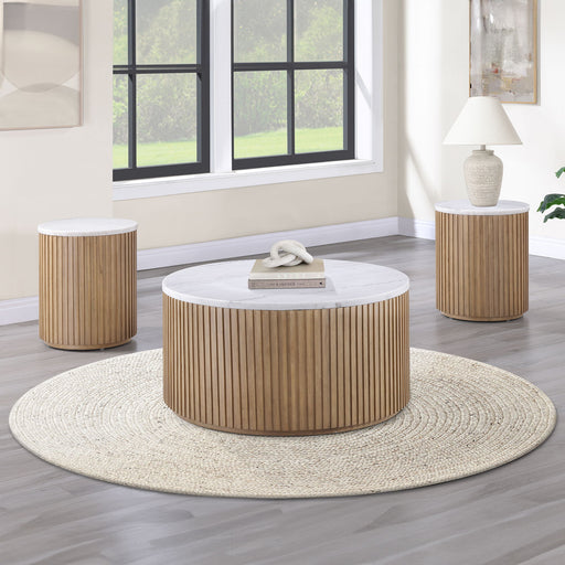 Colvin - 3 Piece Set With Marble Top – Table Sets by Steve Silver Furniture at Furniture Wholesale Plus , Nashville furniture store