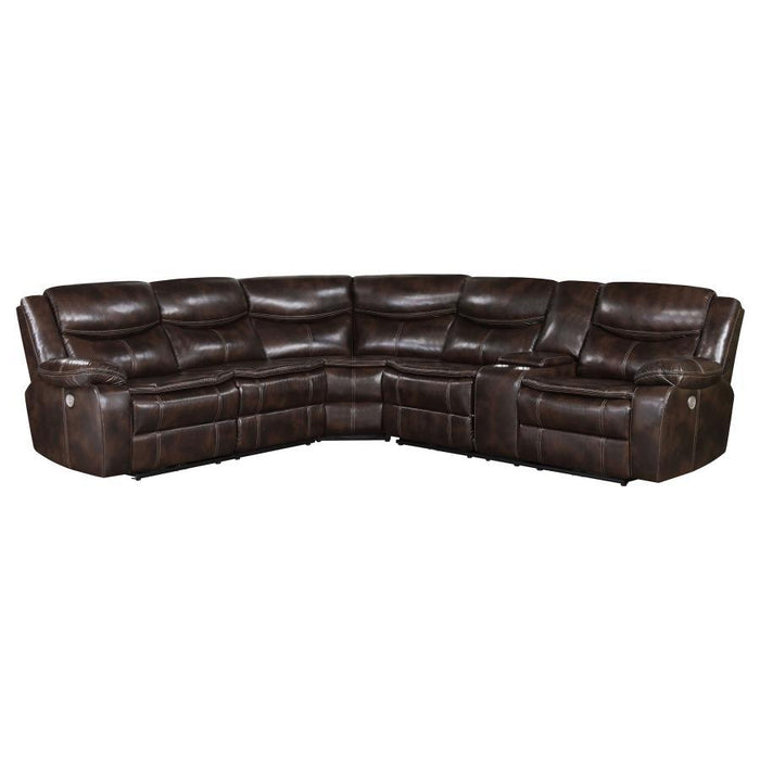 Sycamore - Upholstered Power Reclining Sectional Sofa – Reclining Sectionals by Coaster Fine Furniture at Furniture Wholesale Plus , Nashville furniture store