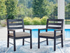East Beach - Arm Chair With Cushion (Set of 2) - Blue – Chair Sets by Signature Design by Ashley® at Furniture Wholesale Plus , Nashville furniture store