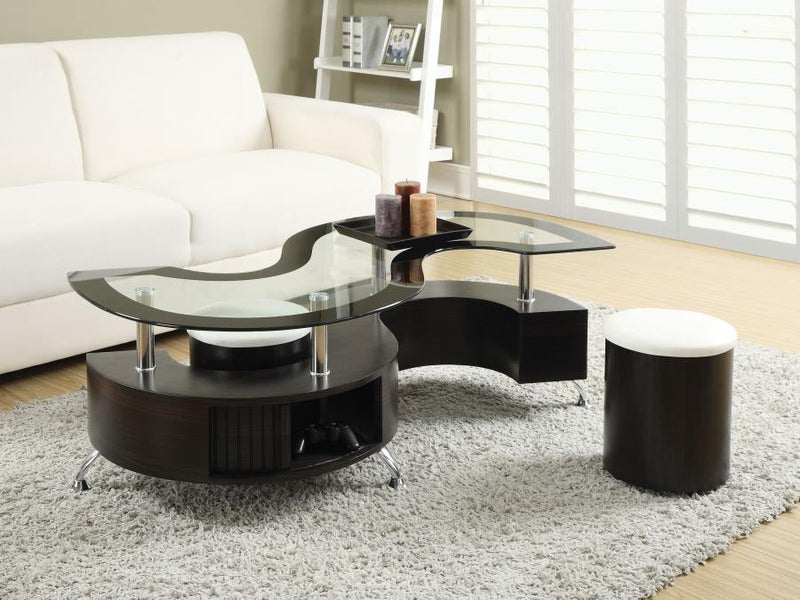 Buckley - 3 Piece Coffee Table And Stools Set – 3 Piece Living Room Sets by Coaster Fine Furniture at Furniture Wholesale Plus , Nashville furniture store