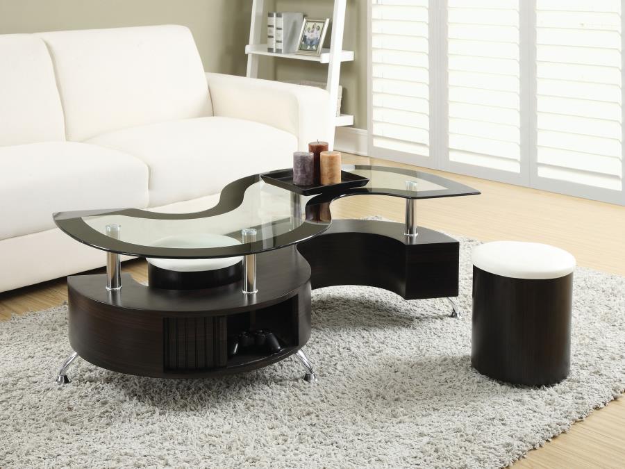 Buckley - 3 Piece Coffee Table And Stools Set – 3 Piece Living Room Sets by Coaster Fine Furniture at Furniture Wholesale Plus , Nashville furniture store