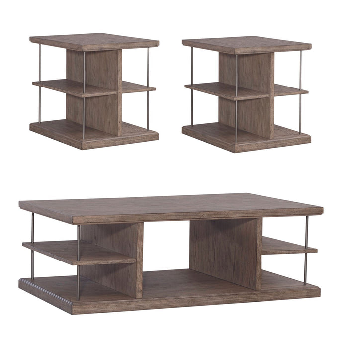 City Scape - 3 Piece Table Set - Burnished Beige – Table Sets by Liberty Furniture at Furniture Wholesale Plus , Nashville furniture store