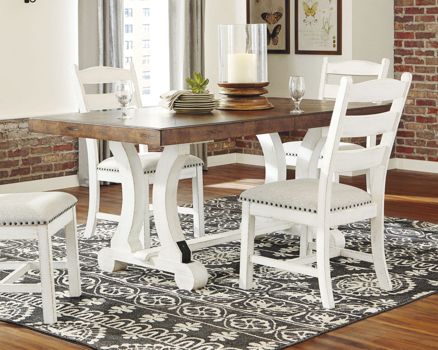 Valebeck - Rectangular Dining Room Table - White / Brown – Dining Tables by Signature Design by Ashley® at Furniture Wholesale Plus , Nashville furniture store