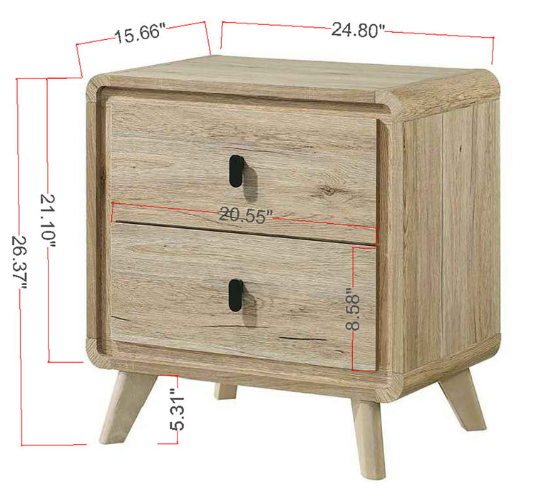 Dawson - Night Stand - Light Brown – Accent Nightstands by Crown Mark at Furniture Wholesale Plus , Nashville furniture store