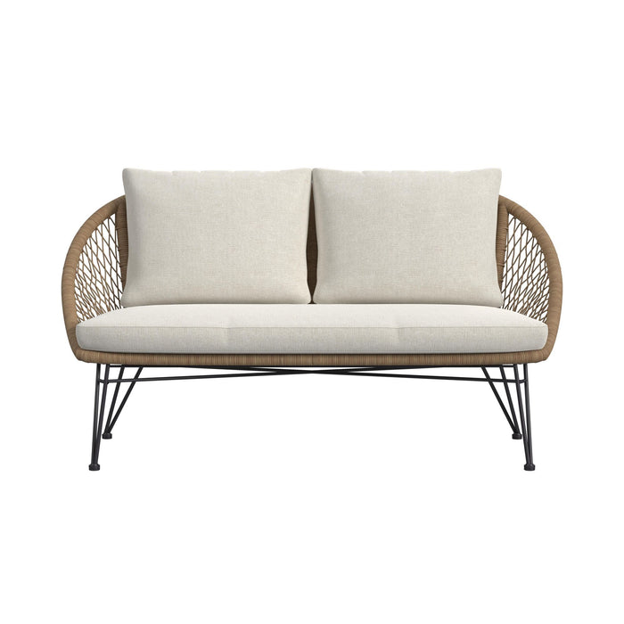 Grace - 4 Piece Outdoor Seating Set - Beige / Natural – 4 Piece Outdoor Sets by Elements International at Furniture Wholesale Plus , Nashville furniture store
