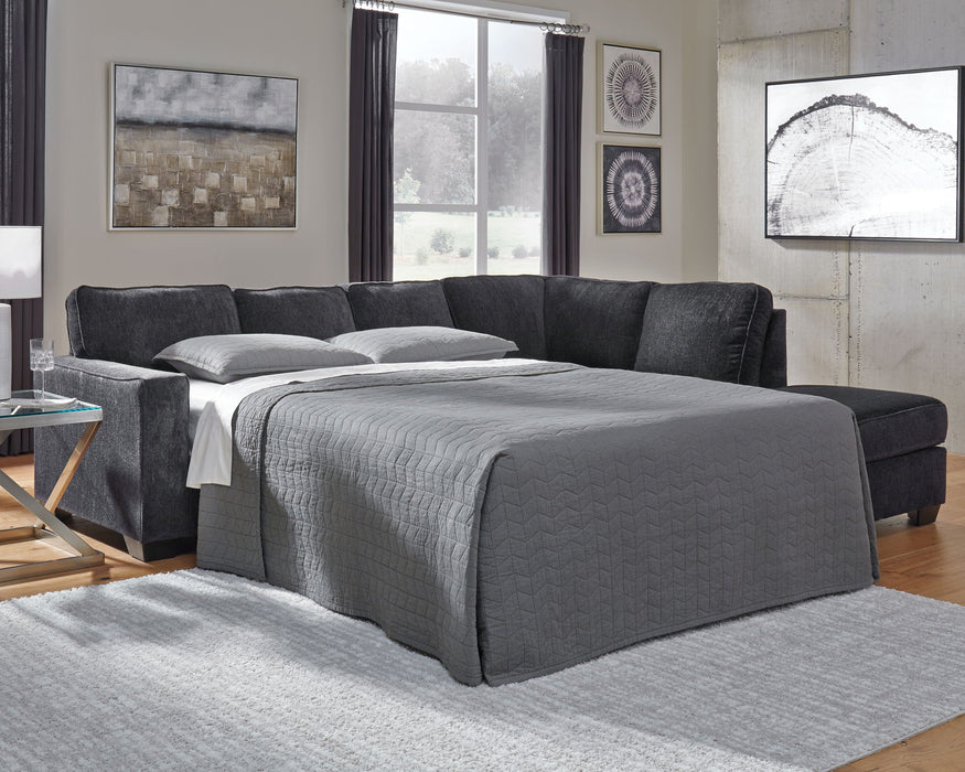 Altari - Right Arm Facing Corner Chaise With Sleeper 2 Pc Sectional - Slate – Sleeper Sectionals by Signature Design by Ashley® at Furniture Wholesale Plus , Nashville furniture store