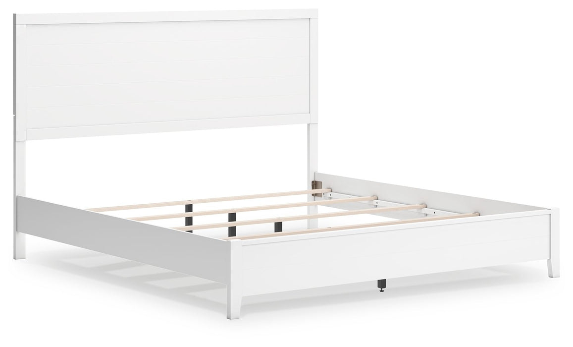 Binterglen - King Panel Bed - White – Panel Beds by Signature Design by Ashley® at Furniture Wholesale Plus , Nashville furniture store