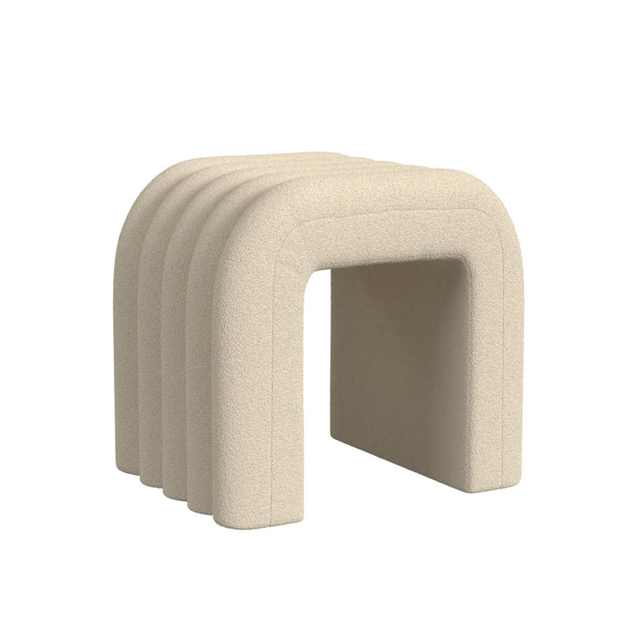 Seqouia - Bench With 2 Stools - Cream – 3 Piece Living Room Sets by Elements International at Furniture Wholesale Plus , Nashville furniture store