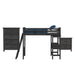 Hampton Kids - Loft With Ladder And Desk With Speaker Bedroom Set – 3 Piece Bedroom Sets by Elements International at Furniture Wholesale Plus , Nashville furniture store