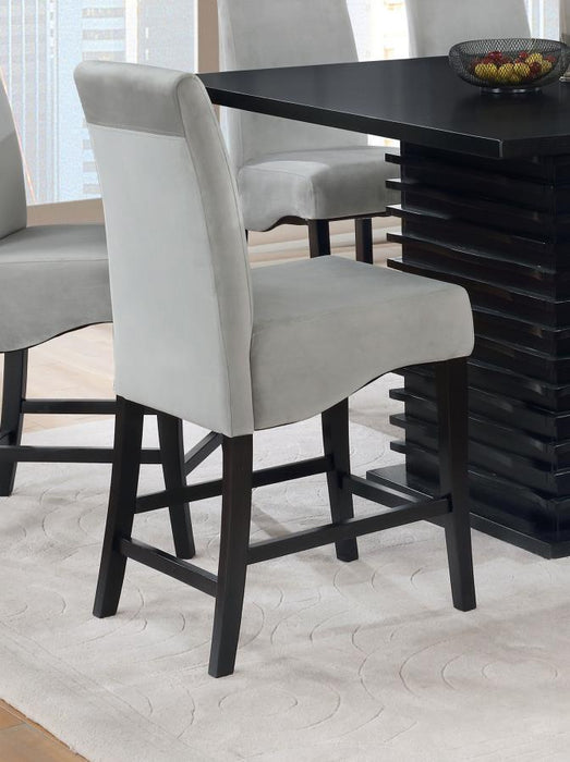 Stanton - Upholstered Counter Chairs (Set of 2) - Gray And Black - Premium Stool Sets from CoasterEssence - Just $339! Shop now at Furniture Wholesale Plus  We are the best furniture store in Nashville, Hendersonville, Goodlettsville, Madison, Antioch, Mount Juliet, Lebanon, Gallatin, Springfield, Murfreesboro, Franklin, Brentwood