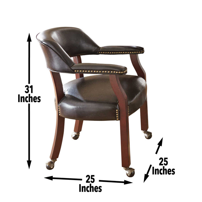 Tournament - Arm Chair With Casters - Premium Arm Chairs from Steve Silver Furniture - Just $199! Shop now at Furniture Wholesale Plus  We are the best furniture store in Nashville, Hendersonville, Goodlettsville, Madison, Antioch, Mount Juliet, Lebanon, Gallatin, Springfield, Murfreesboro, Franklin, Brentwood