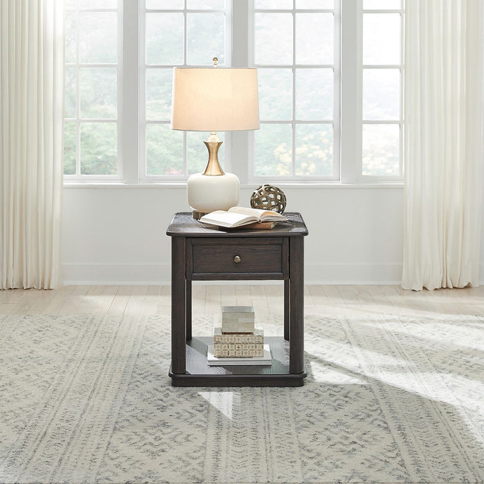Wallace - End Table - Aged Oak – End Tables by Liberty Furniture at Furniture Wholesale Plus , Nashville furniture store