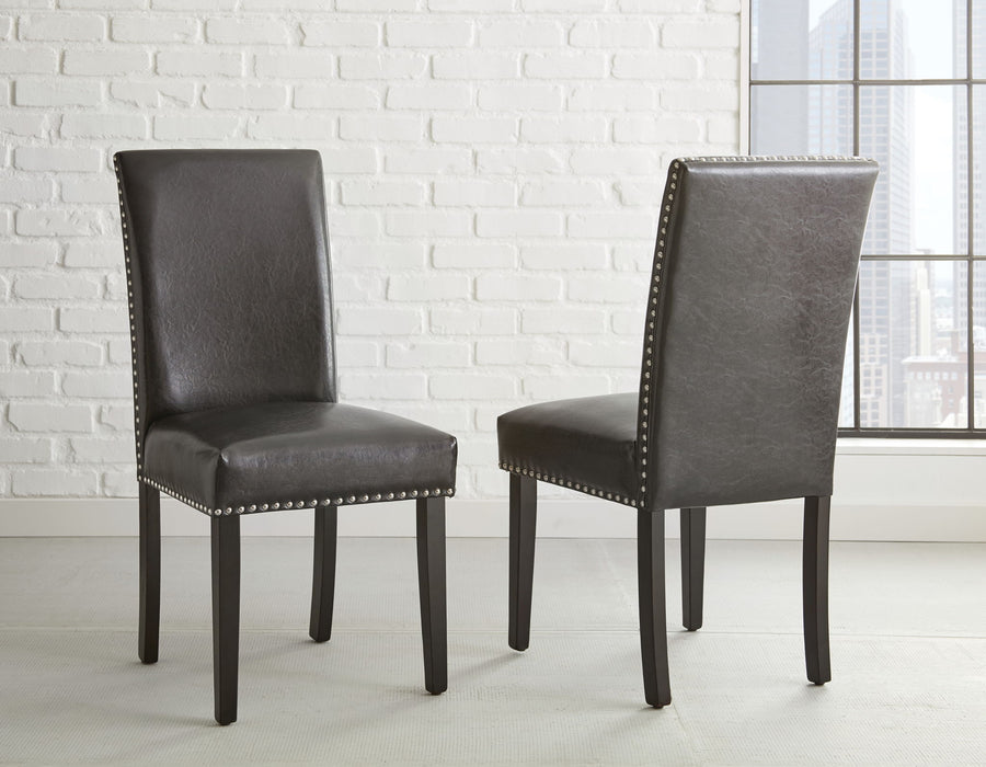 Verano - PU Side Chair (Set of 2) - Gray – Chair Sets by Steve Silver Furniture at Furniture Wholesale Plus , Nashville furniture store