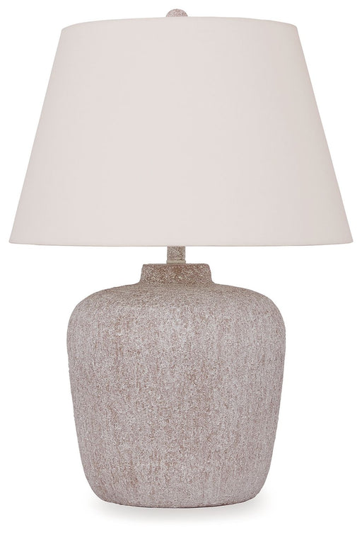 Danry - Metal Table Lamp - Distressed Cream – Table Lamps by Signature Design by Ashley® at Furniture Wholesale Plus , Nashville furniture store