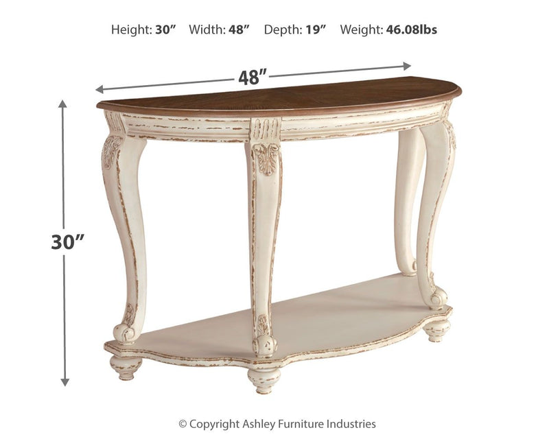 Realyn - Sofa Table - White / Brown – Sofa Tables by Signature Design by Ashley® at Furniture Wholesale Plus , Nashville furniture store