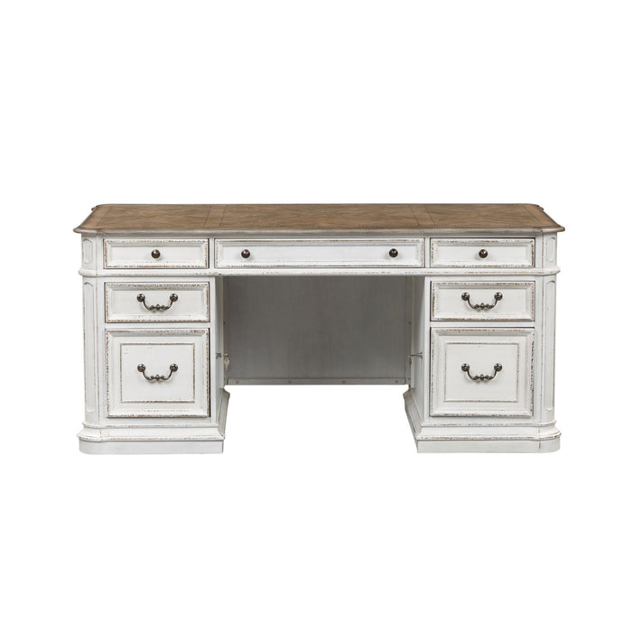 Magnolia Manor - 5 Piece Home Office Set (Complete Desk) - Antique White – 5 Piece Home Office Sets by Liberty Furniture at Furniture Wholesale Plus , Nashville furniture store