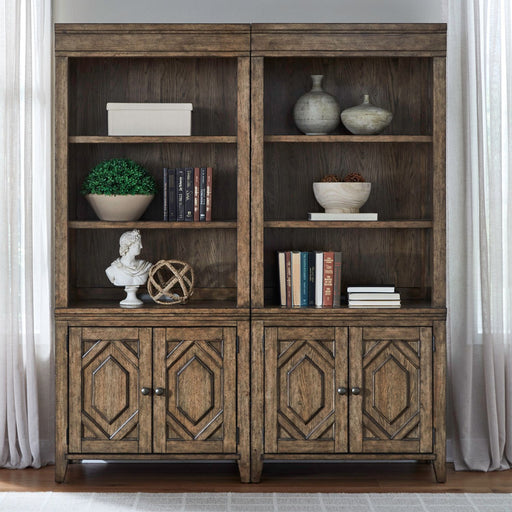 Carolina Park - Bunching Bookcase (Set of 2) - Amber Brown – 2 Piece Home Office Sets by Liberty Furniture at Furniture Wholesale Plus , Nashville furniture store