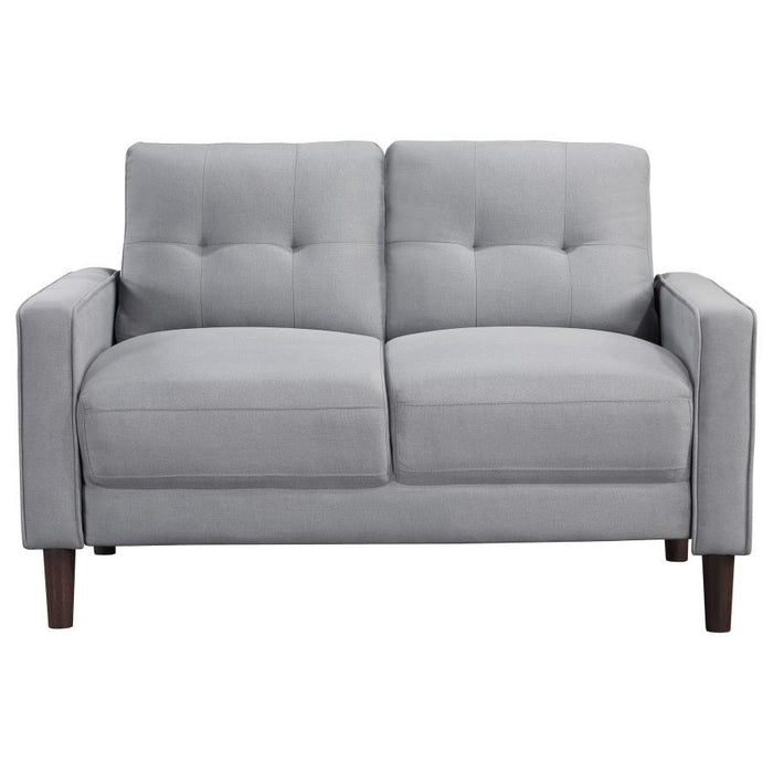 Bowen - Upholstered Track Arm Tufted Loveseat – Stationary Loveseats by Coaster Fine Furniture at Furniture Wholesale Plus , Nashville furniture store