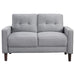 Bowen - Upholstered Track Arm Tufted Loveseat – Stationary Loveseats by Coaster Fine Furniture at Furniture Wholesale Plus , Nashville furniture store