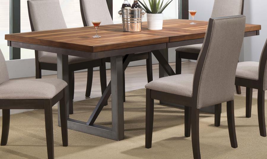 Spring Creek - Extension Dining Table - Natural Walnut – Dining Tables with Extensions by CoasterEssence at Furniture Wholesale Plus , Nashville furniture store