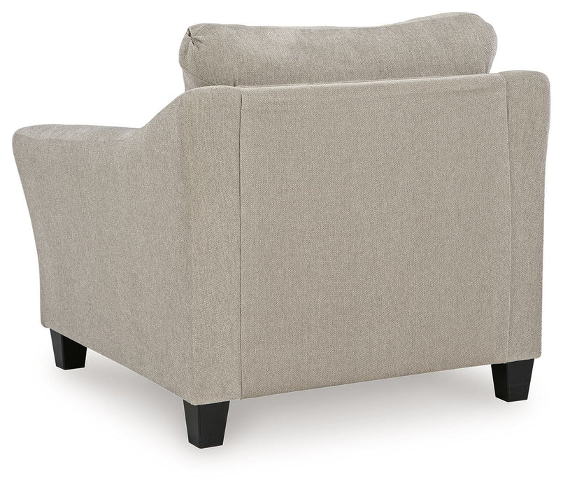 Willarae - 2 Pc. - Chair And A Half, Ottoman - Taupe – Stationary Chair & Ottoman by Benchcraft® at Furniture Wholesale Plus , Nashville furniture store
