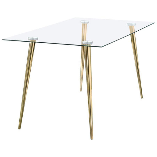 Gilman - Rectangular 64-inch Glass Top Dining Table - Premium Dining Tables from CoasterEssence - Just $259! Shop now at Furniture Wholesale Plus  We are the best furniture store in Nashville, Hendersonville, Goodlettsville, Madison, Antioch, Mount Juliet, Lebanon, Gallatin, Springfield, Murfreesboro, Franklin, Brentwood
