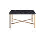 Daxton - Faux Marble Top Square Cocktail Table - Black – Cocktail Tables by Steve Silver Furniture at Furniture Wholesale Plus , Nashville furniture store